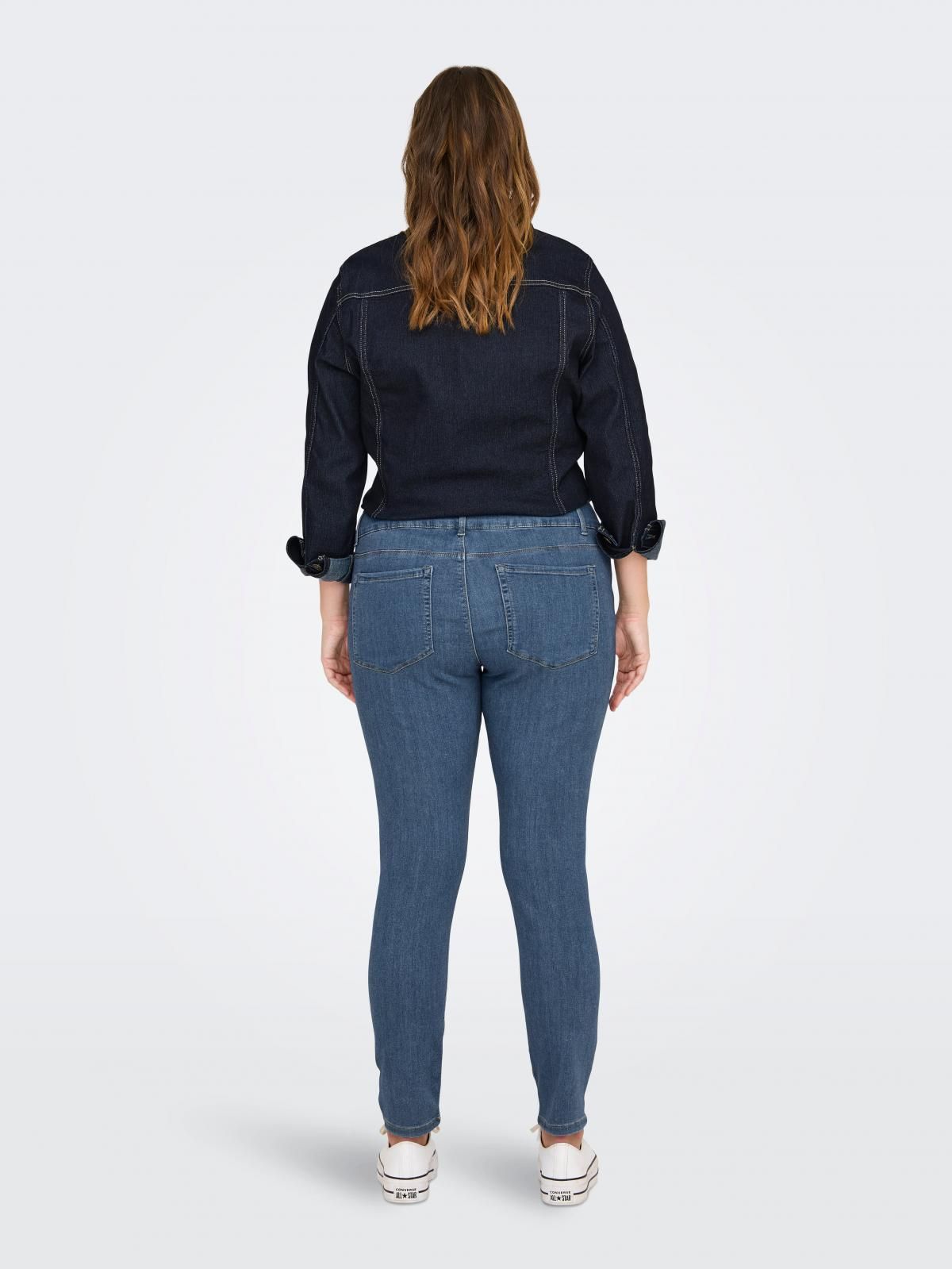 온리 데님 미드웨이스트 스키니핏 청바지 15300155_2115 BLUE / MEDIUM BLUE DENIM - 상세 이미지 2