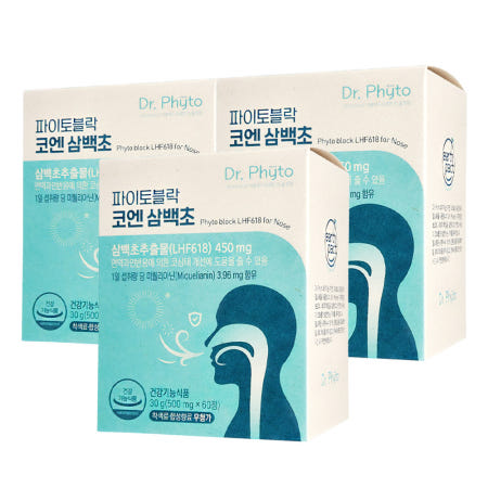 닥터파이토 파이토블락 코엔 삼백초 60정 x 3박스 (3개월분) 삼백초추출물