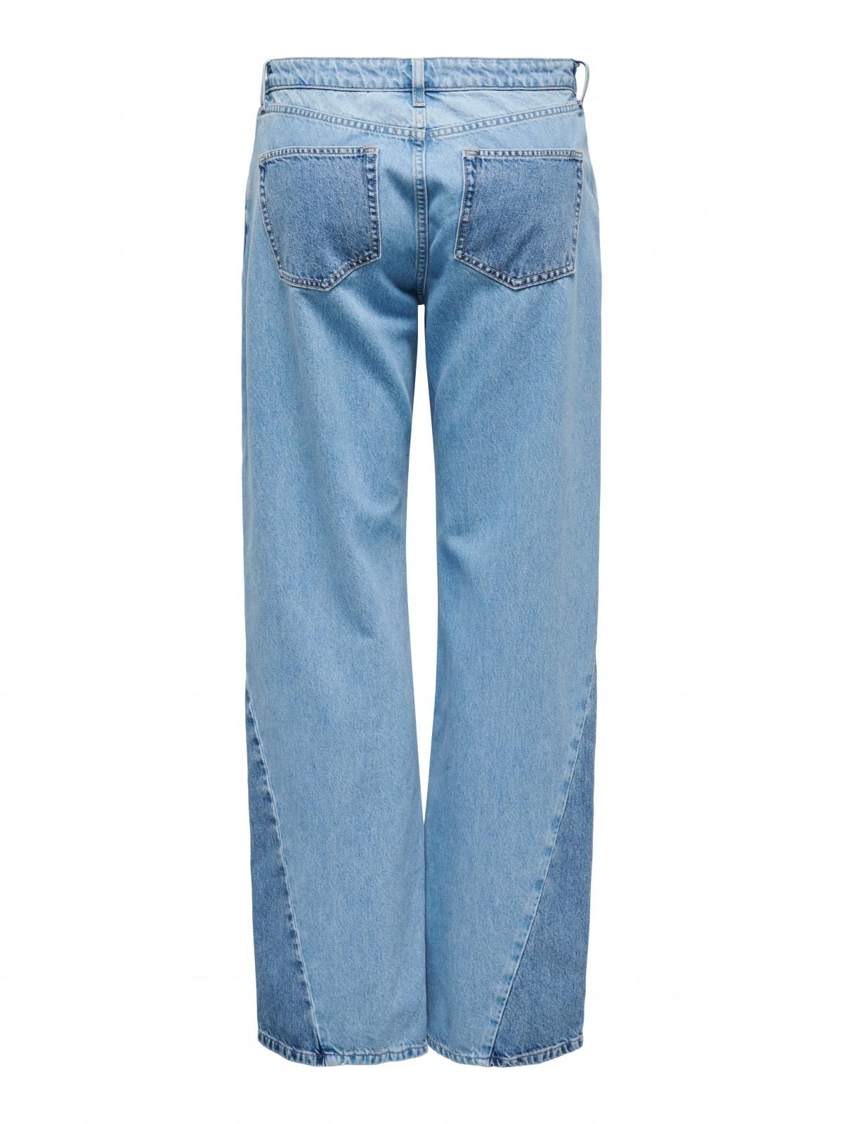 온리 미드웨이스트 와이드핏 데님 청바지 15330826_2116 BLUE / LIGHT BLUE DENIM - 상세 이미지 4