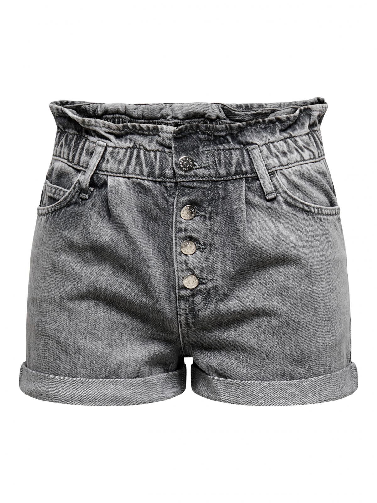 온리 하이웨이스트 데님 숏팬츠 릴랙스핏 페이퍼백 15200196_3601 GREY / GREY DENIM - 상세 이미지 3