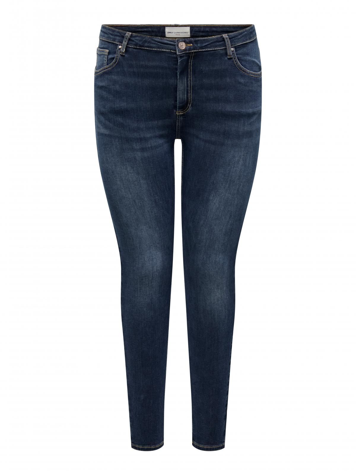 온리 플러스사이즈 데님 스키니핏 청바지 15353770_2114 BLUE / DARK BLUE DENIM - 상세 이미지 3