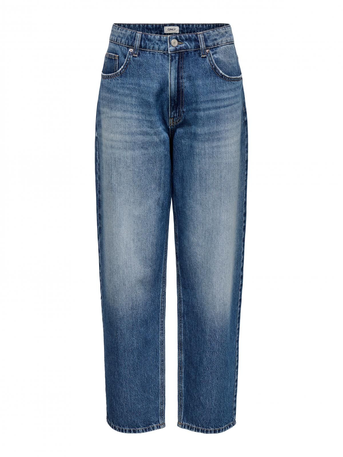온리 미드웨이스트 배기핏 와이드 청바지 15355038_2115 BLUE / MEDIUM BLUE DENIM - 상세 이미지 3