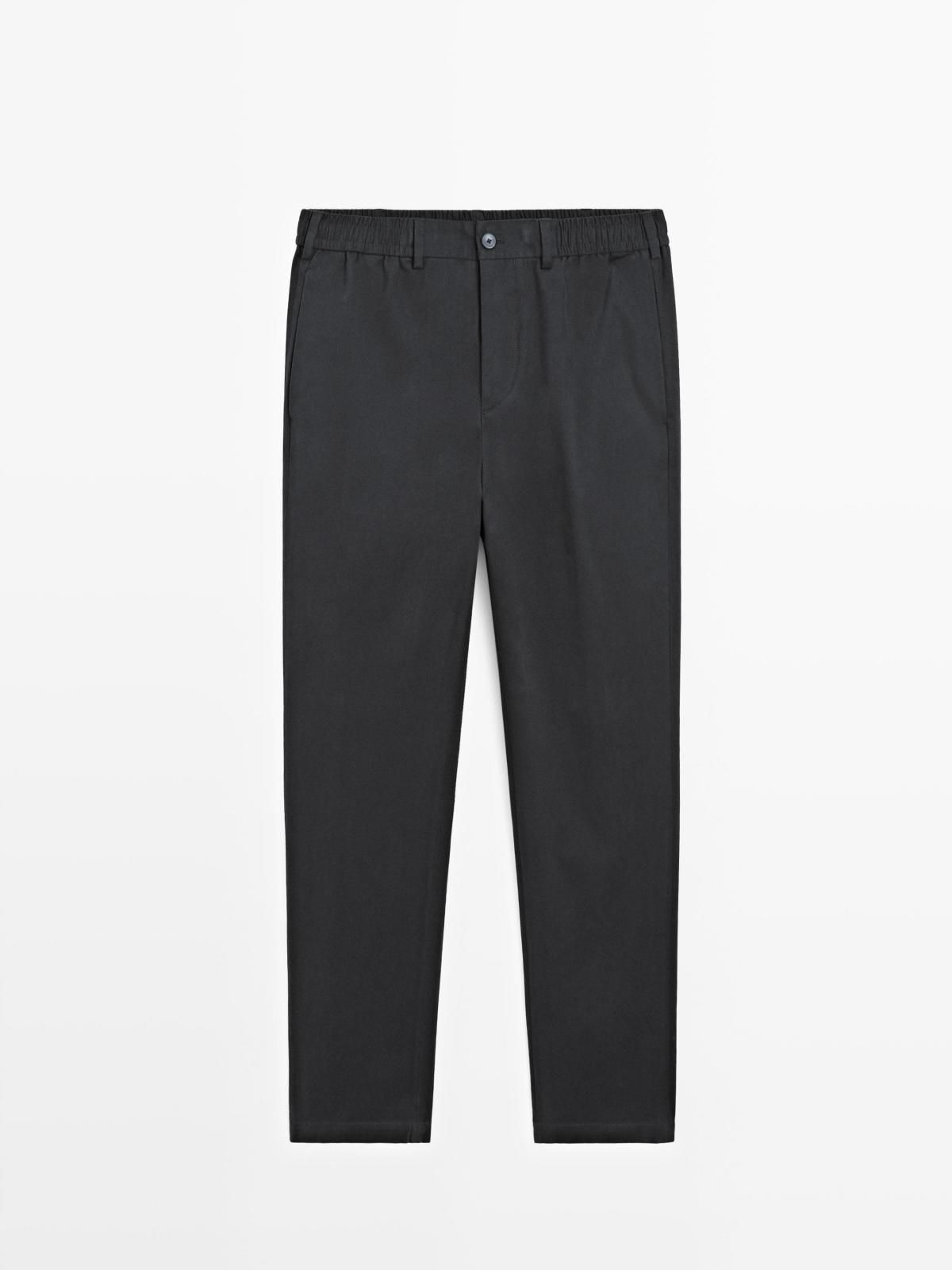 마시모두띠 테크니컬 코튼블렌드 조거핏 팬츠 0124/006 NAVY BLUE - 상세 이미지 5