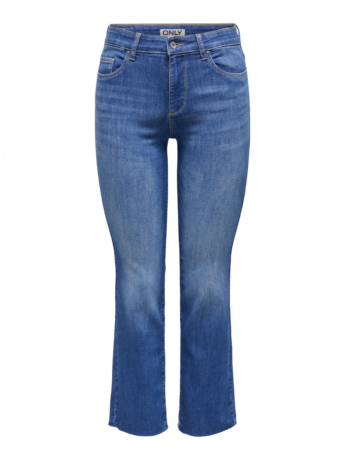 온리 데님 미드웨이스트 플레어핏 청바지 15340941_2115 BLUE / MEDIUM BLUE DENIM - 상세 이미지 3