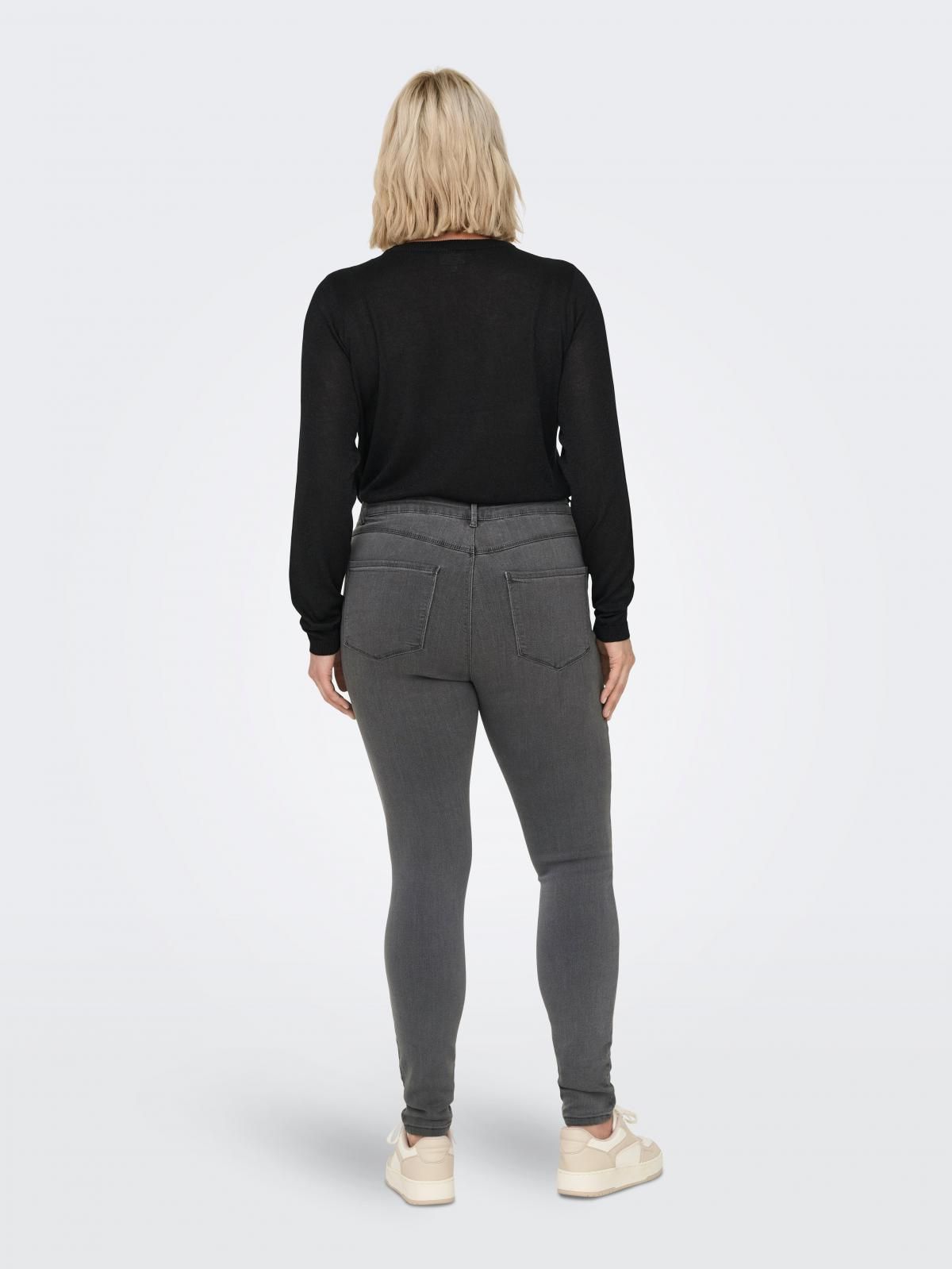 온리 하이웨이스트 스키니핏 데님 팬츠 15300144_2105 GREY / MEDIUM GREY DENIM - 상세 이미지 2