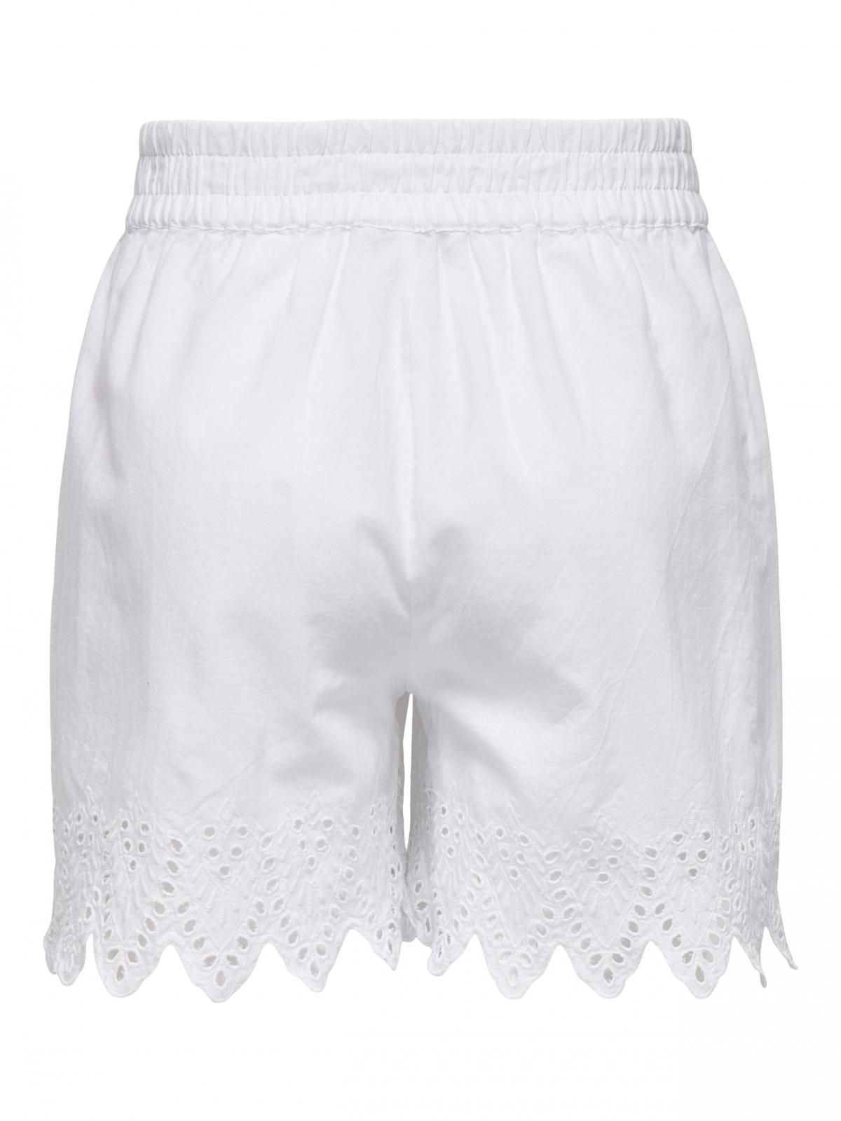 온리 펀칭 레이스 웨이스트 밴딩 반바지 15343182_5_1167735 WHITE / BRIGHT WHITE - 상세 이미지 4