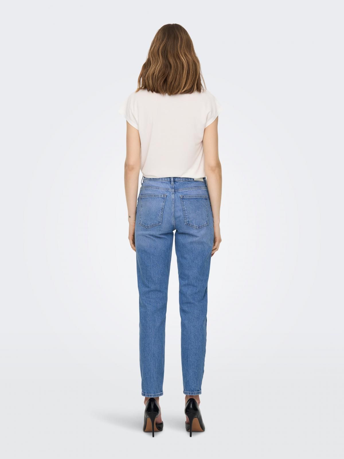 온리 연청 하이웨이스트 스트레이트 데님 진 15249500_2116 BLUE / LIGHT BLUE DENIM - 상세 이미지 2