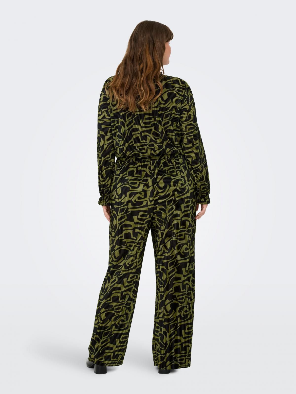 온리 플리세 와이드핏 아트패턴 팬츠 15362013_3024_1232824 YELLOW / PEAT MOSS - 상세 이미지 2