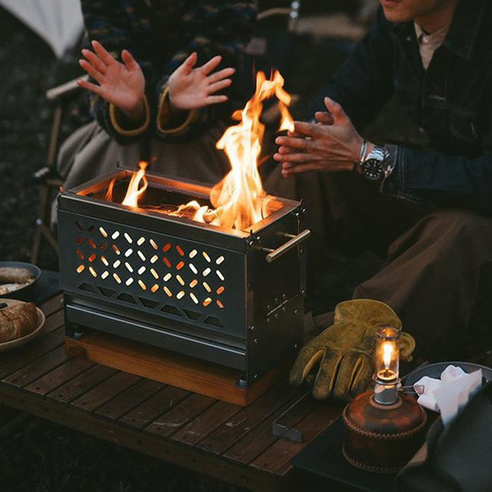 마운틴하이커 화목난로 스테인레스 내열유리 캠핑화목난로 감성 제품 이미지