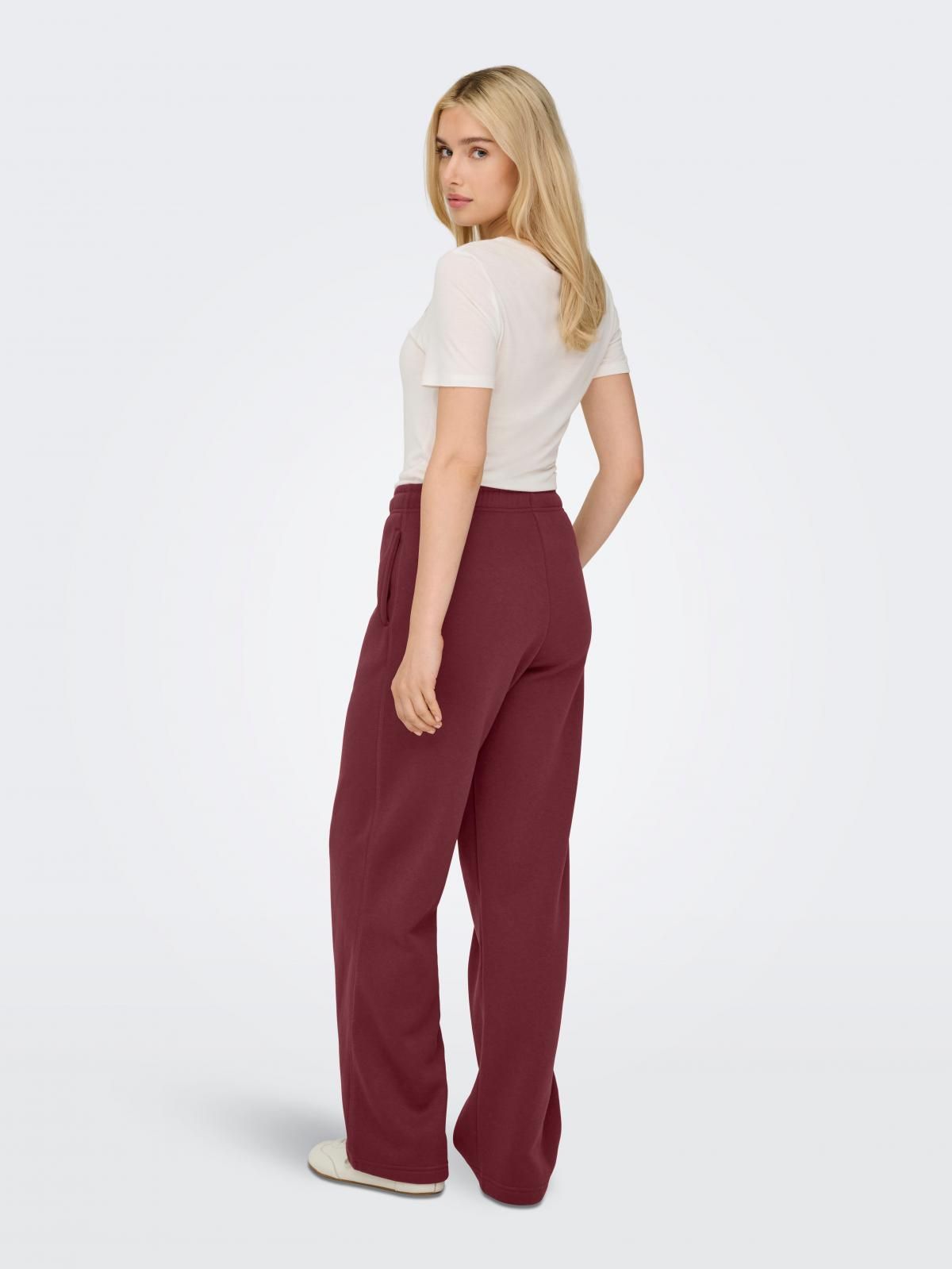 온리 미드라이즈 드로스트링 와이드 팬츠 15338734_877 RED / TAWNY PORT - 상세 이미지 2