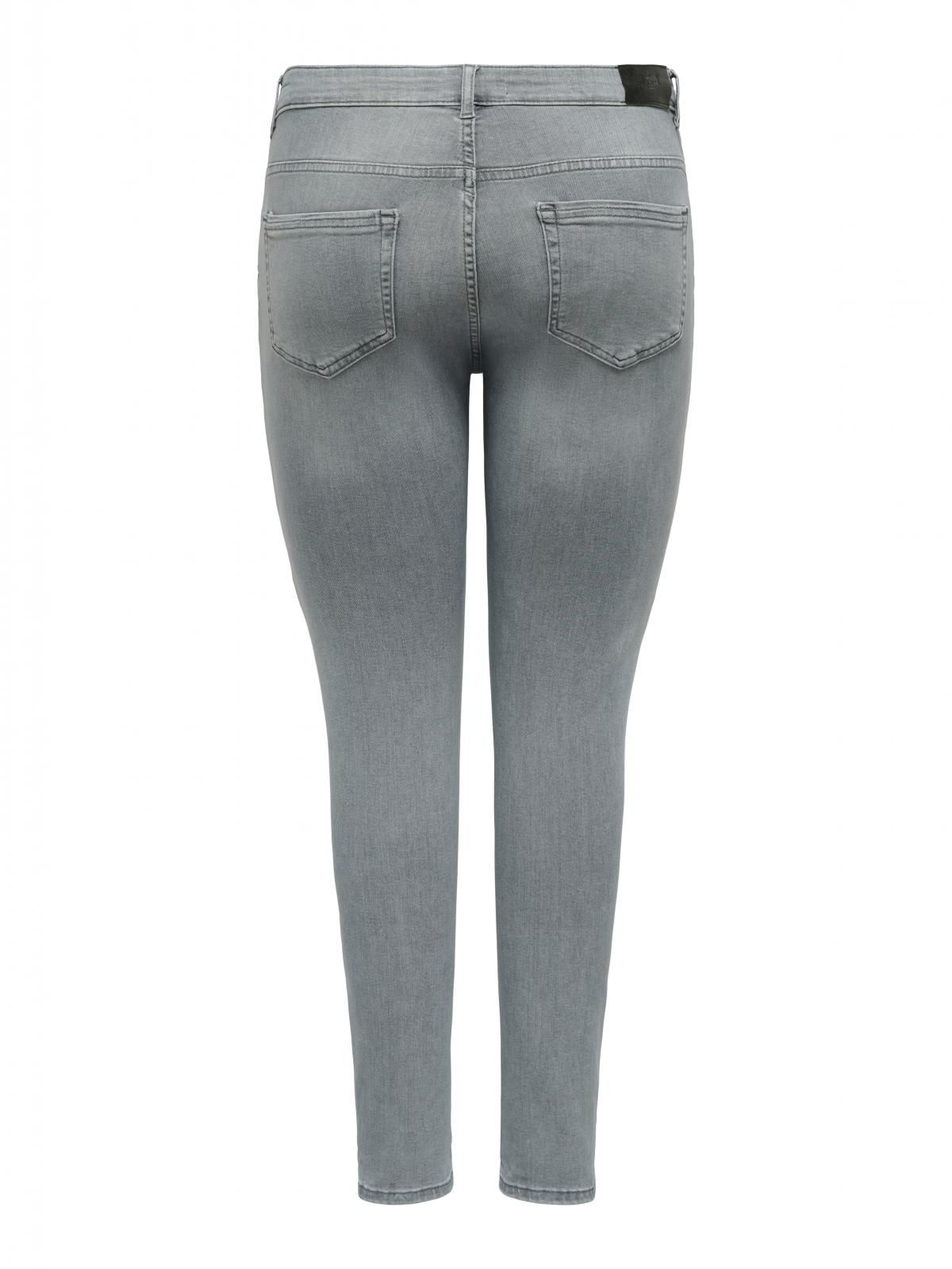 온리 빅사이즈 하이웨이스트 스키니핏 데님 청바지 15337977_3601 GREY / GREY DENIM - 상세 이미지 4