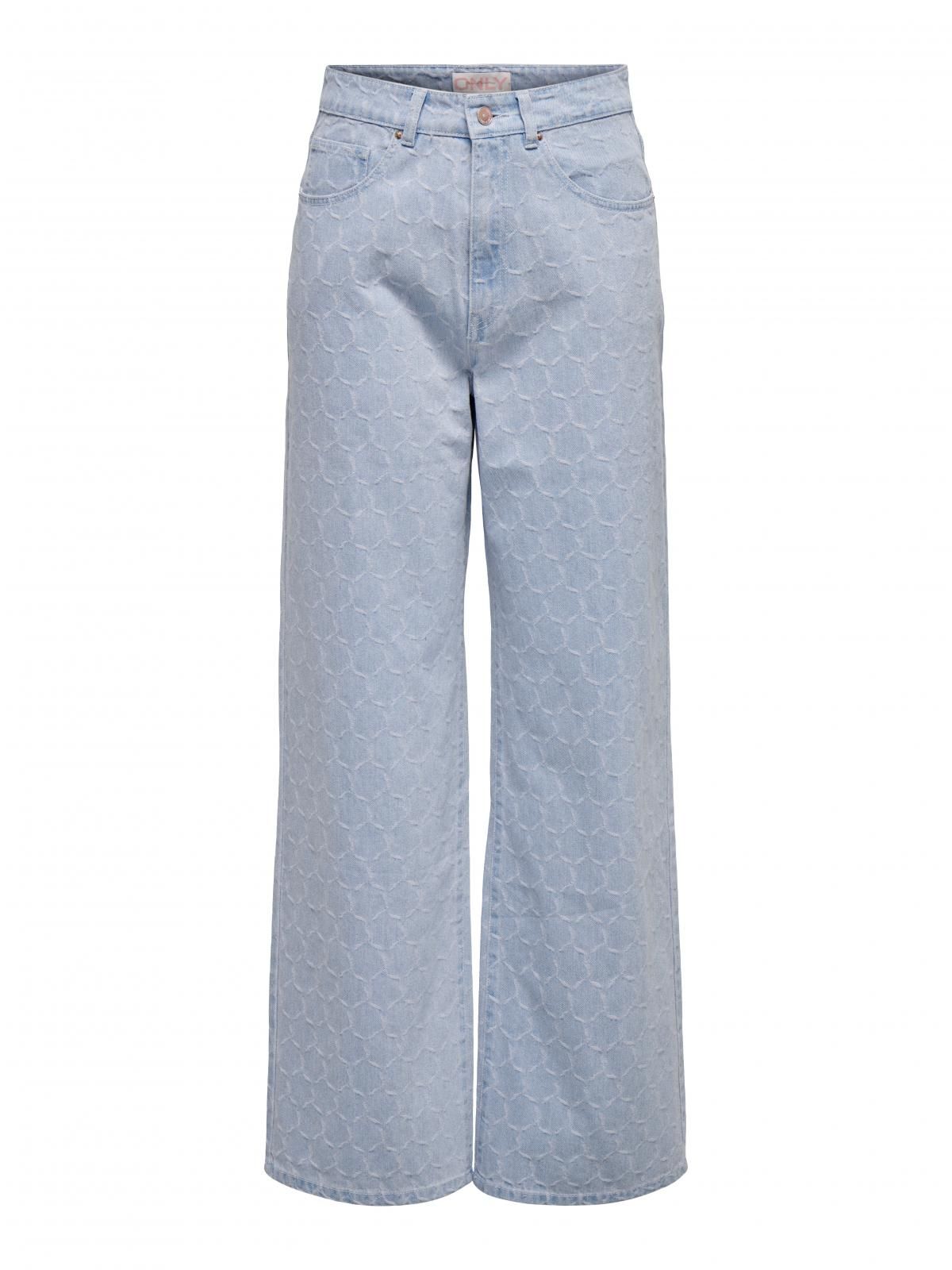 온리 연청 와이드핏 데님 팬츠 코튼 테크니컬 15312764_2116 BLUE / LIGHT BLUE DENIM - 상세 이미지 3