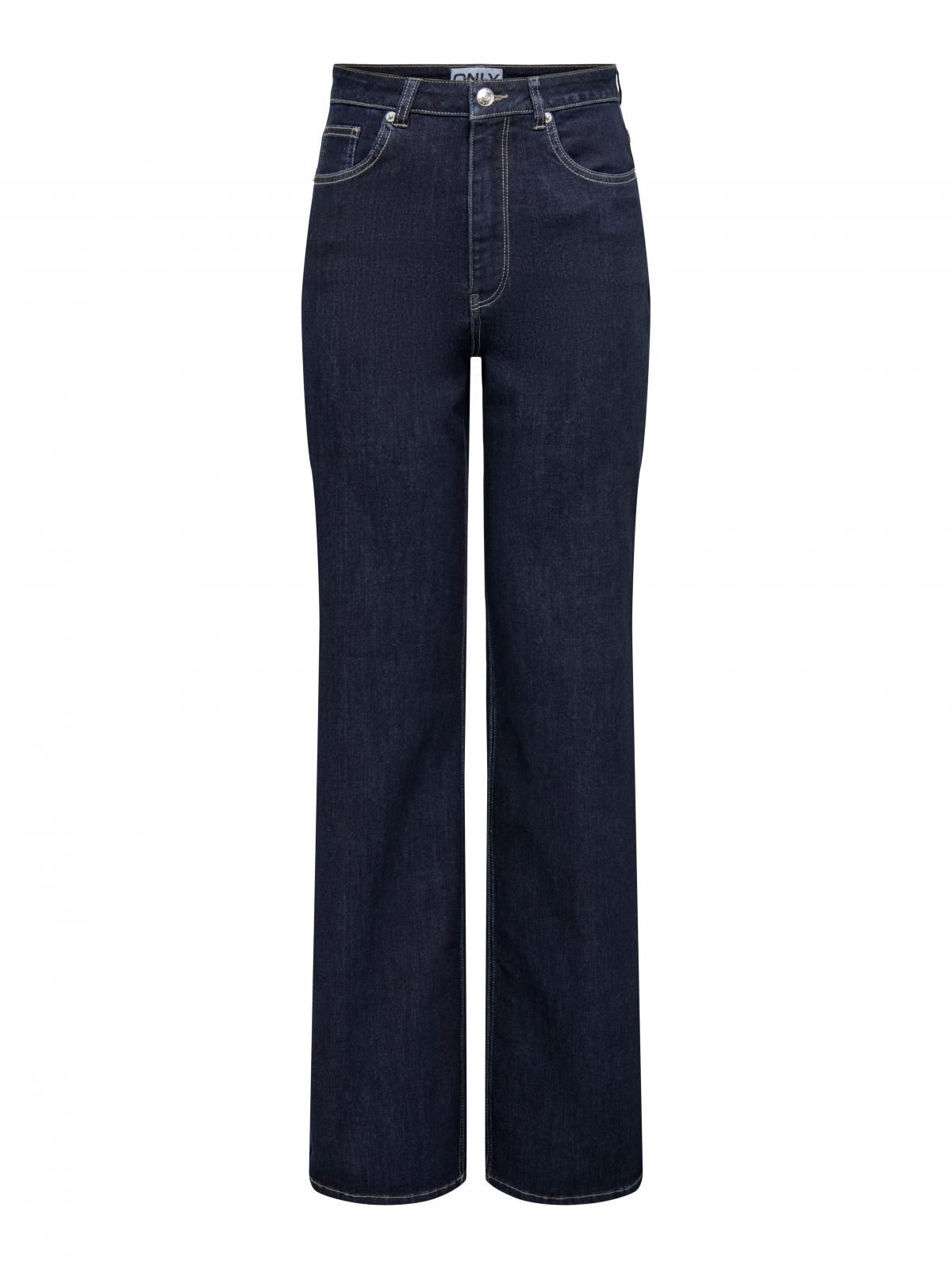 온리 하이웨이스트 데님 와이드핏 청바지 15361727_2114 BLUE / DARK BLUE DENIM - 상세 이미지 3
