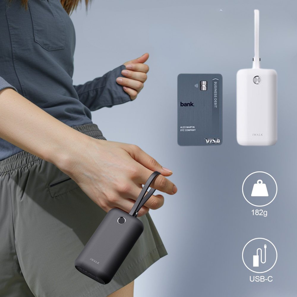 아이워크 기내반입보조배터리 초고속미니 휴대용 양방향충전 선물용 10000mAh, 화이트 - 상세 이미지 3