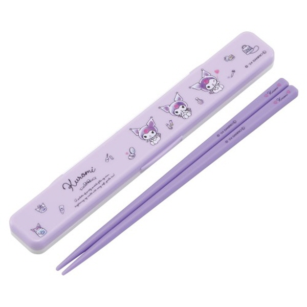 산리오 쿠로미 코스메틱 무소음 젓가락세트 18cm - 상품 이미지