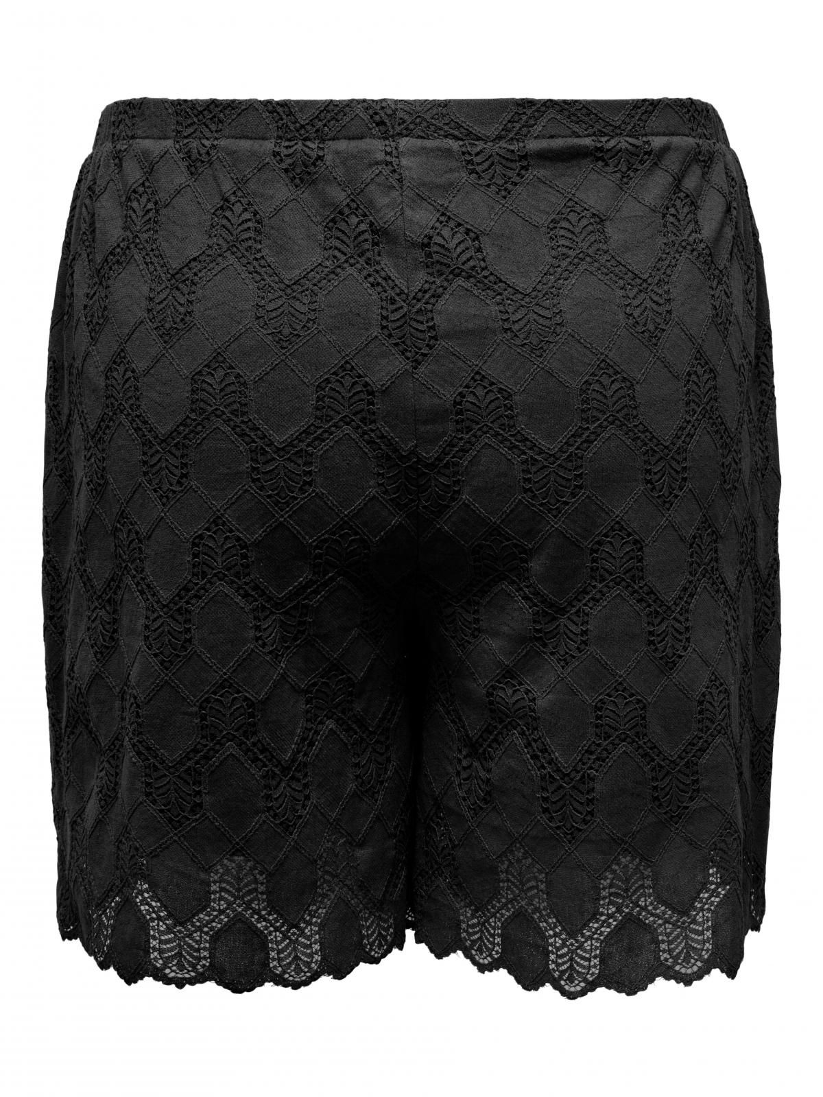온리 빅사이즈 펀칭 레이스 레귤러핏 반바지 15349432_2161 BLACK / BLACK - 상세 이미지 4