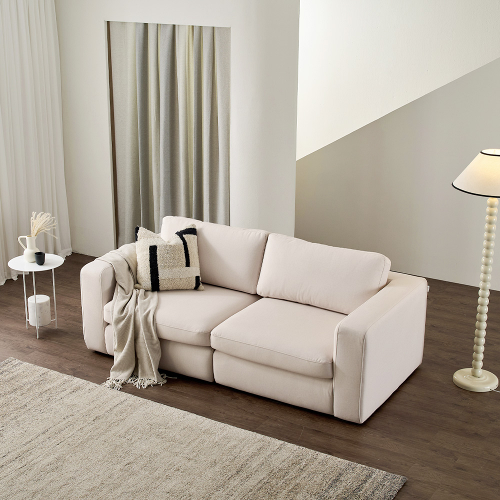 [설날+] 케이하우스홀드 무에나 슬림 3인용 3.5인용 패브릭 소파 모듈 국내제작