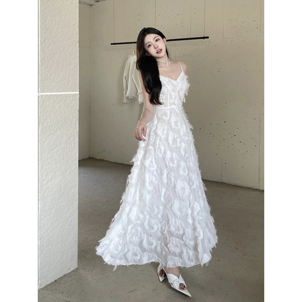 셀프웨딩 결혼식2부 드레스 웨딩촬영 결혼식 야외스냅 피로연 이브닝 원피스 - 상세 이미지 5