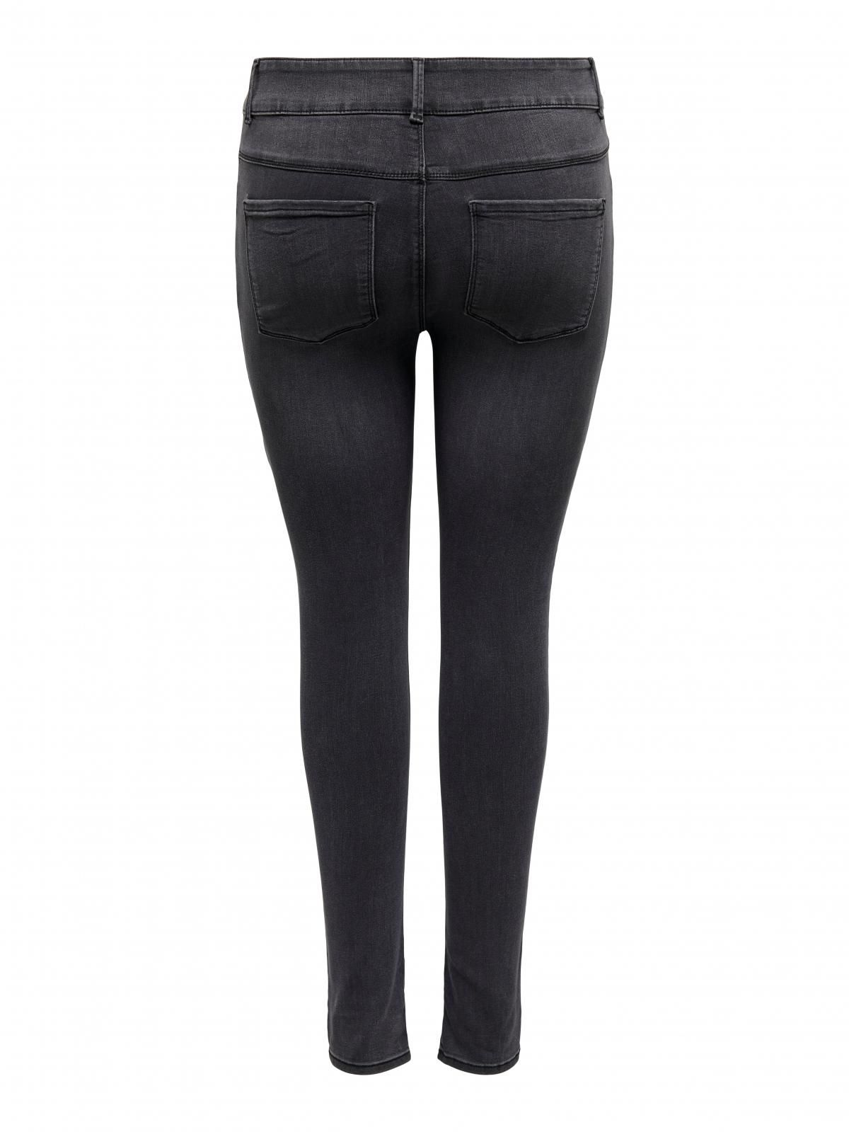 온리 빅사이즈 하이웨이스트 스키니핏 데님 팬츠 15277792_8183 BLACK / WASHED BLACK - 상세 이미지 4