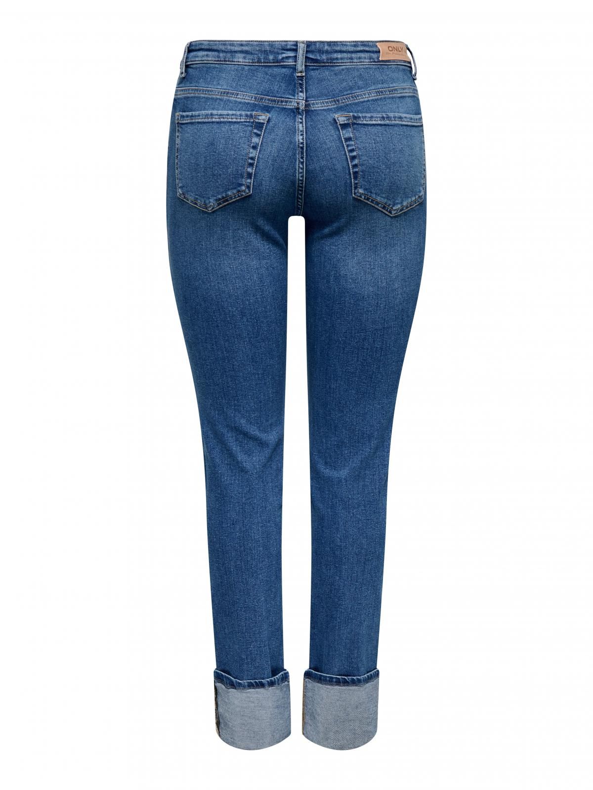 온리 슬림핏 데님 팬츠 페티트 롤업 청바지 15365717_2115 BLUE / MEDIUM BLUE DENIM - 상세 이미지 2