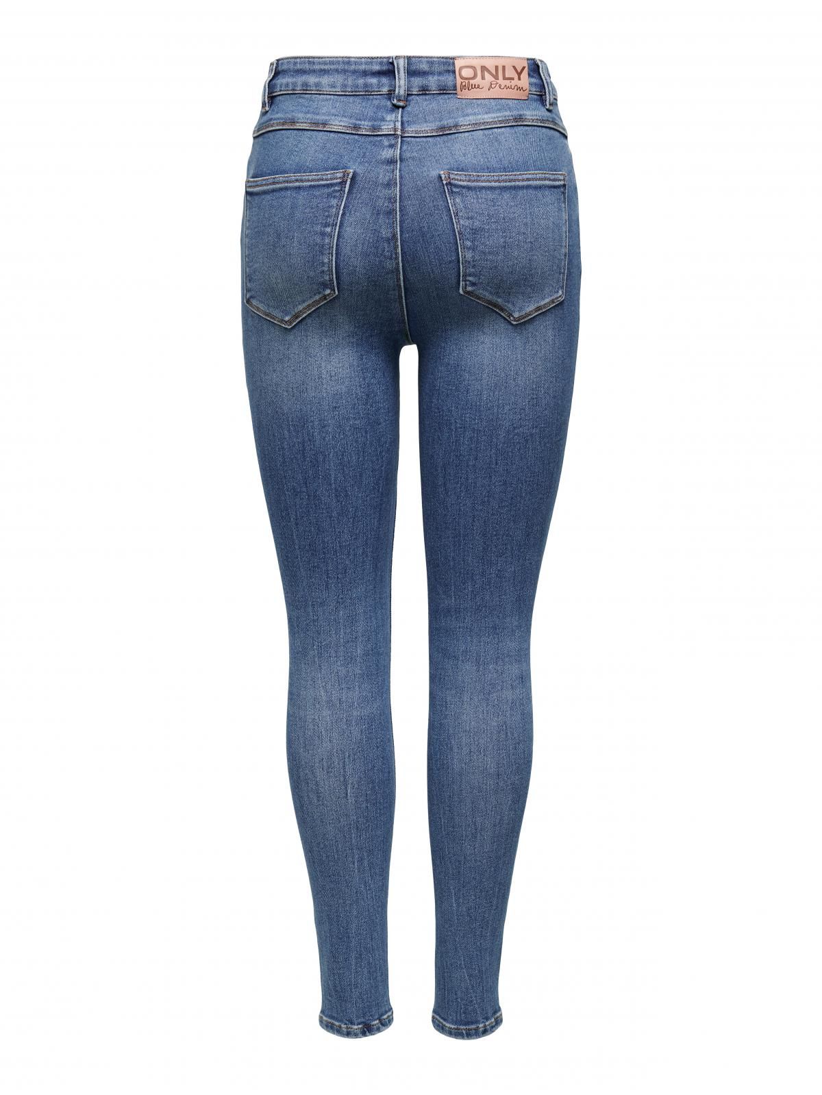 온리 하이웨이스트 데님 스키니핏 진 15195399_2115 BLUE / MEDIUM BLUE DENIM - 상세 이미지 4