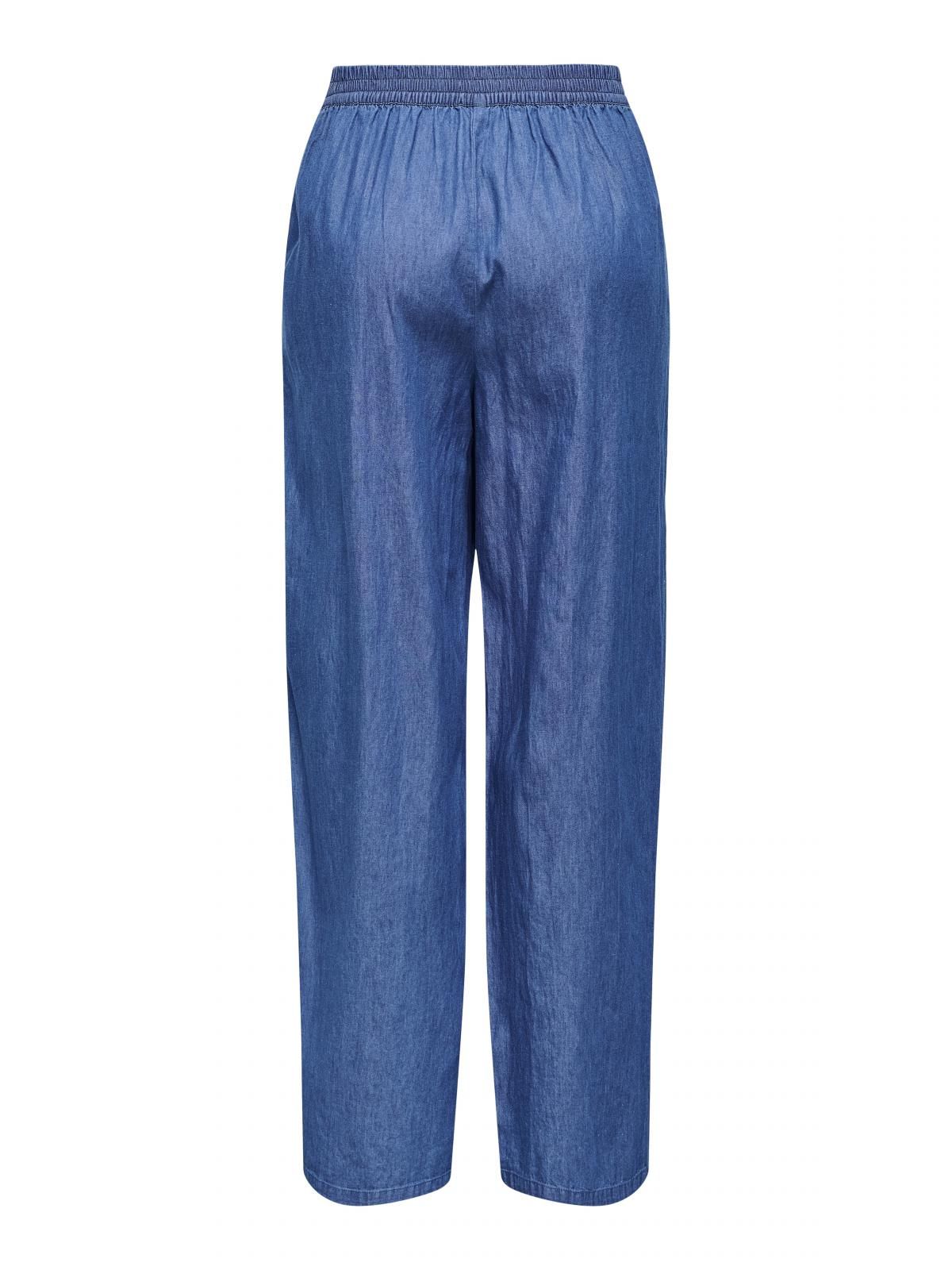 온리 와이드핏 테크니컬 슬랙스 팬츠 블루 15343011_2115 BLUE / MEDIUM BLUE DENIM - 상세 이미지 4