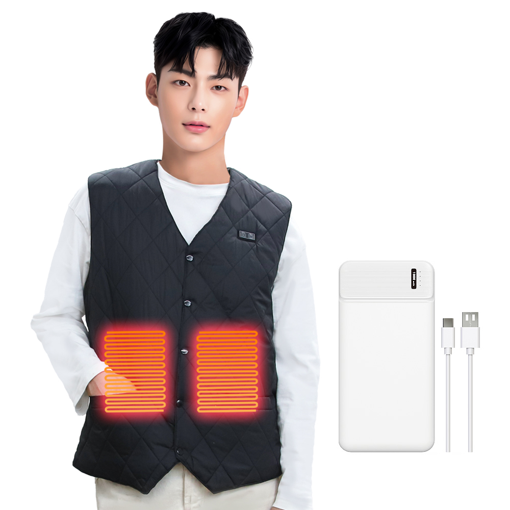 브리사 듀얼컨트롤 USB 발열조끼 온열 열선 방한 경량 열조끼 SPCHV01 - 상세 이미지 3