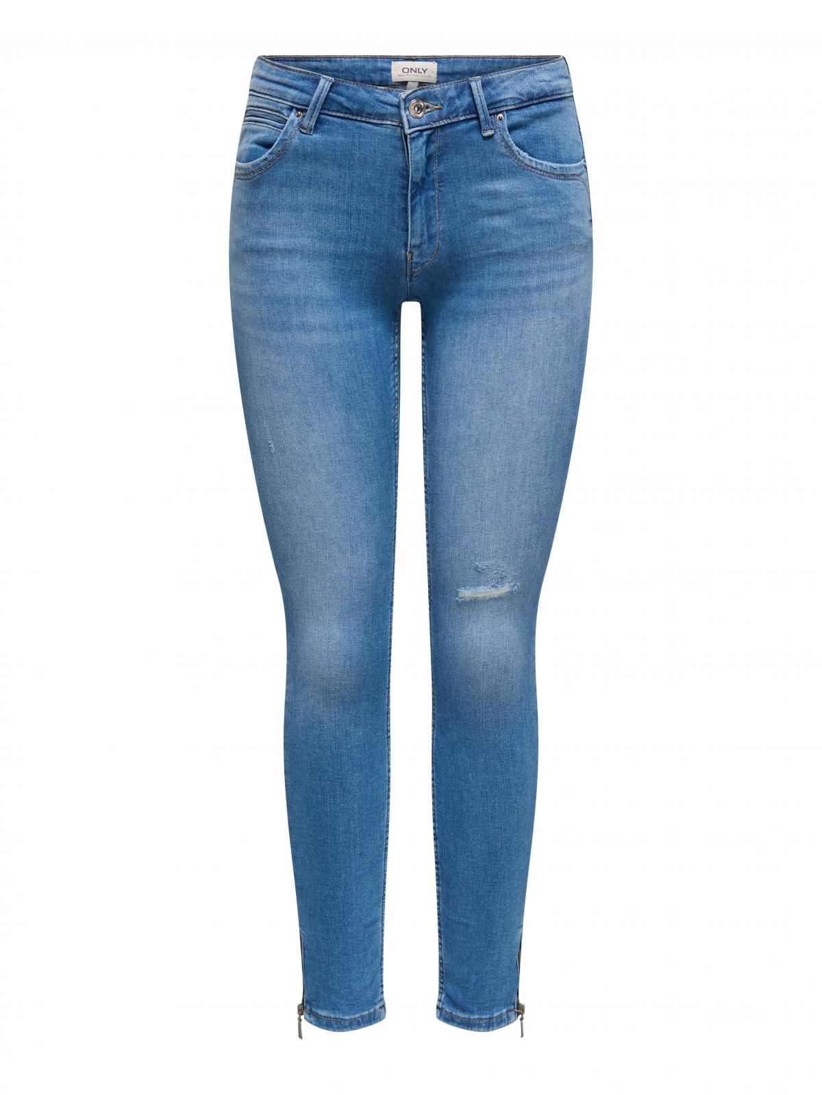 온리 데님 미드웨이스트 스키니핏 진 15278378_7023 BLUE / LIGHT MEDIUM BLUE DENIM - 상세 이미지 3