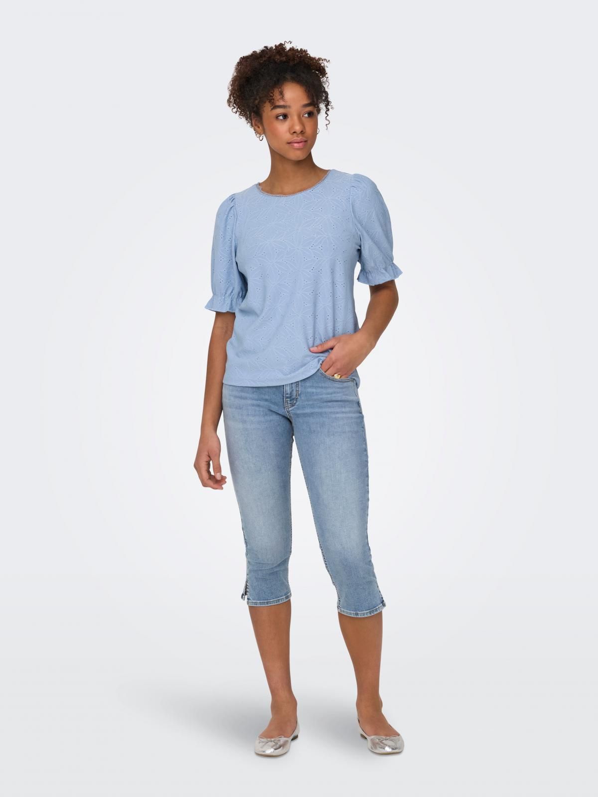 온리 라이트데님 스키니핏 카프리 진 15344812_2116 BLUE / LIGHT BLUE DENIM - 상세 이미지 5