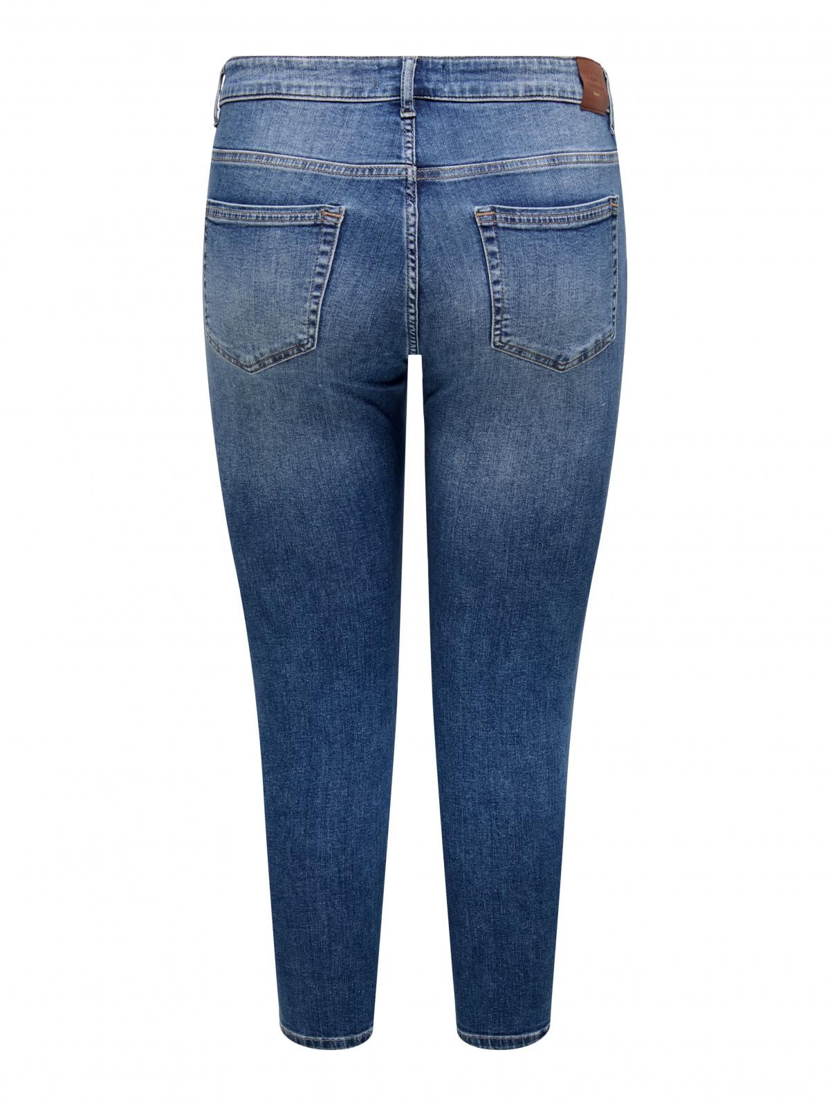 온리 빅사이즈 미드웨이스트 스키니핏 청바지 15350091_2115 BLUE / MEDIUM BLUE DENIM - 상세 이미지 4
