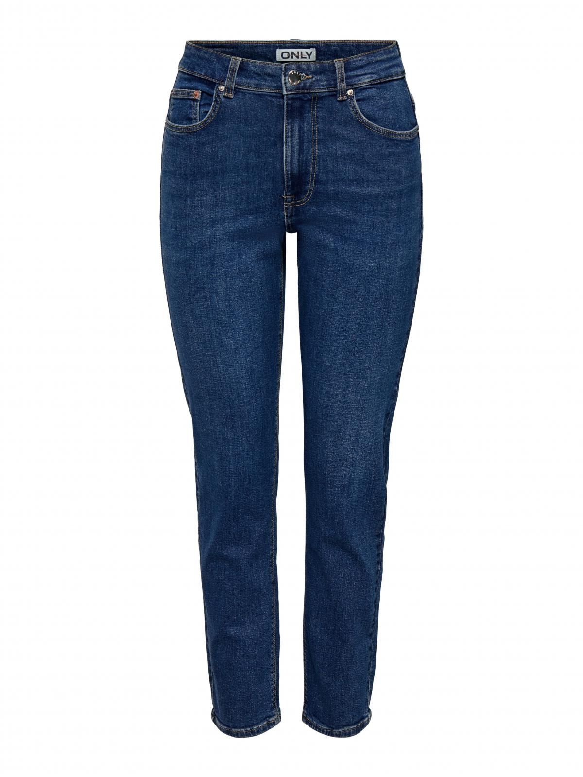 온리 하이웨이스트 데님 스트레이트핏 진 15318567_2114 BLUE / DARK BLUE DENIM - 상세 이미지 3