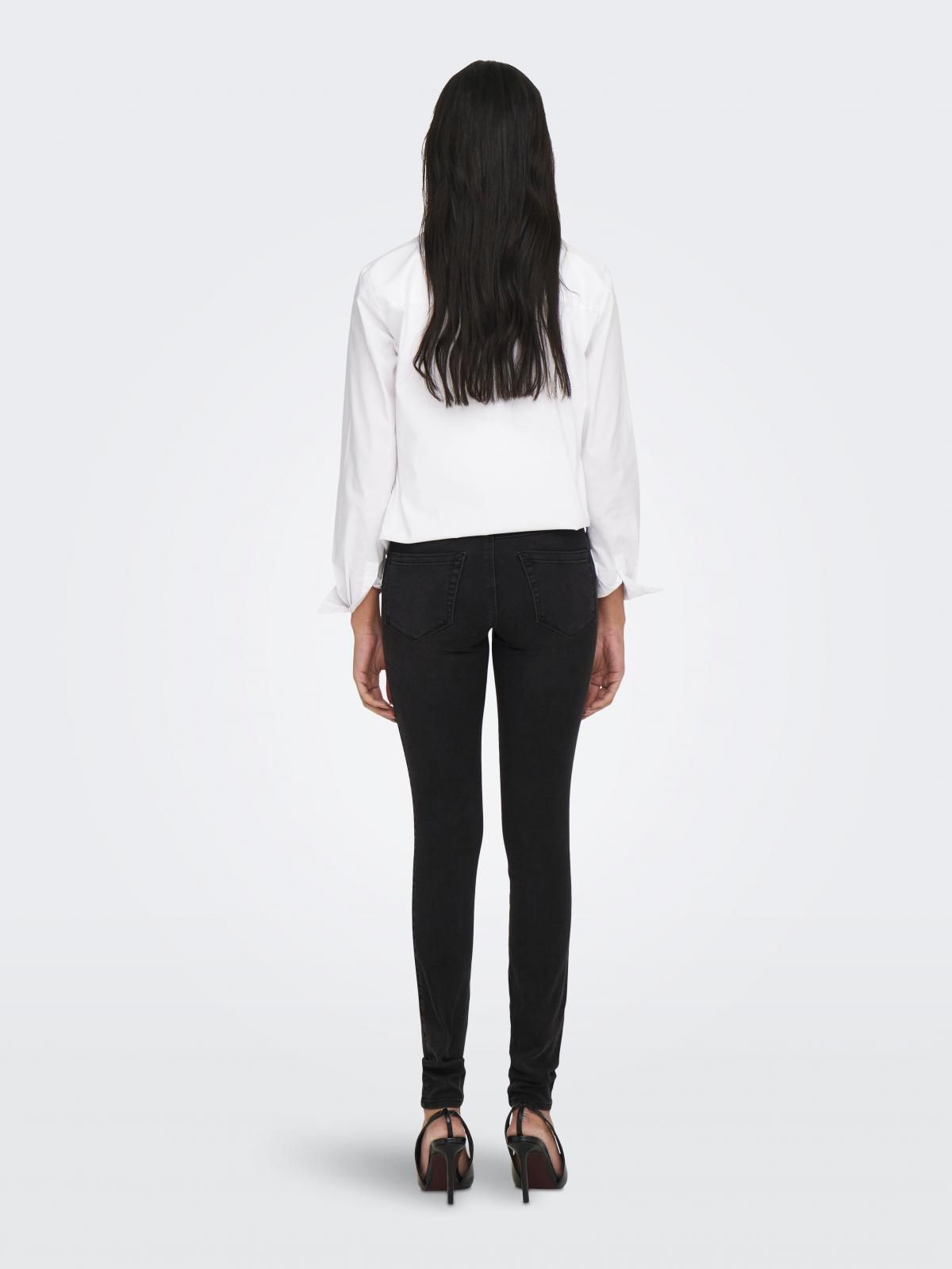 온리 블랙 시크 웨이스트 스키니핏 데님 진 15193696_2103 BLACK / BLACK DENIM - 상세 이미지 2