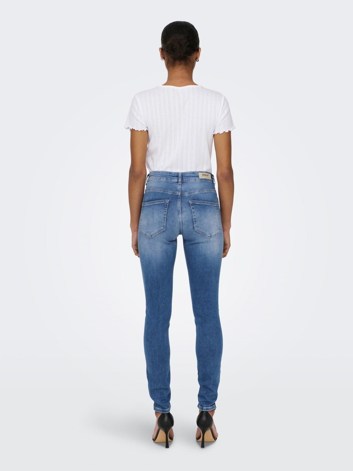 온리 데님 미드웨이스트 스키니핏 진 15244609_2115 BLUE / MEDIUM BLUE DENIM - 상세 이미지 2