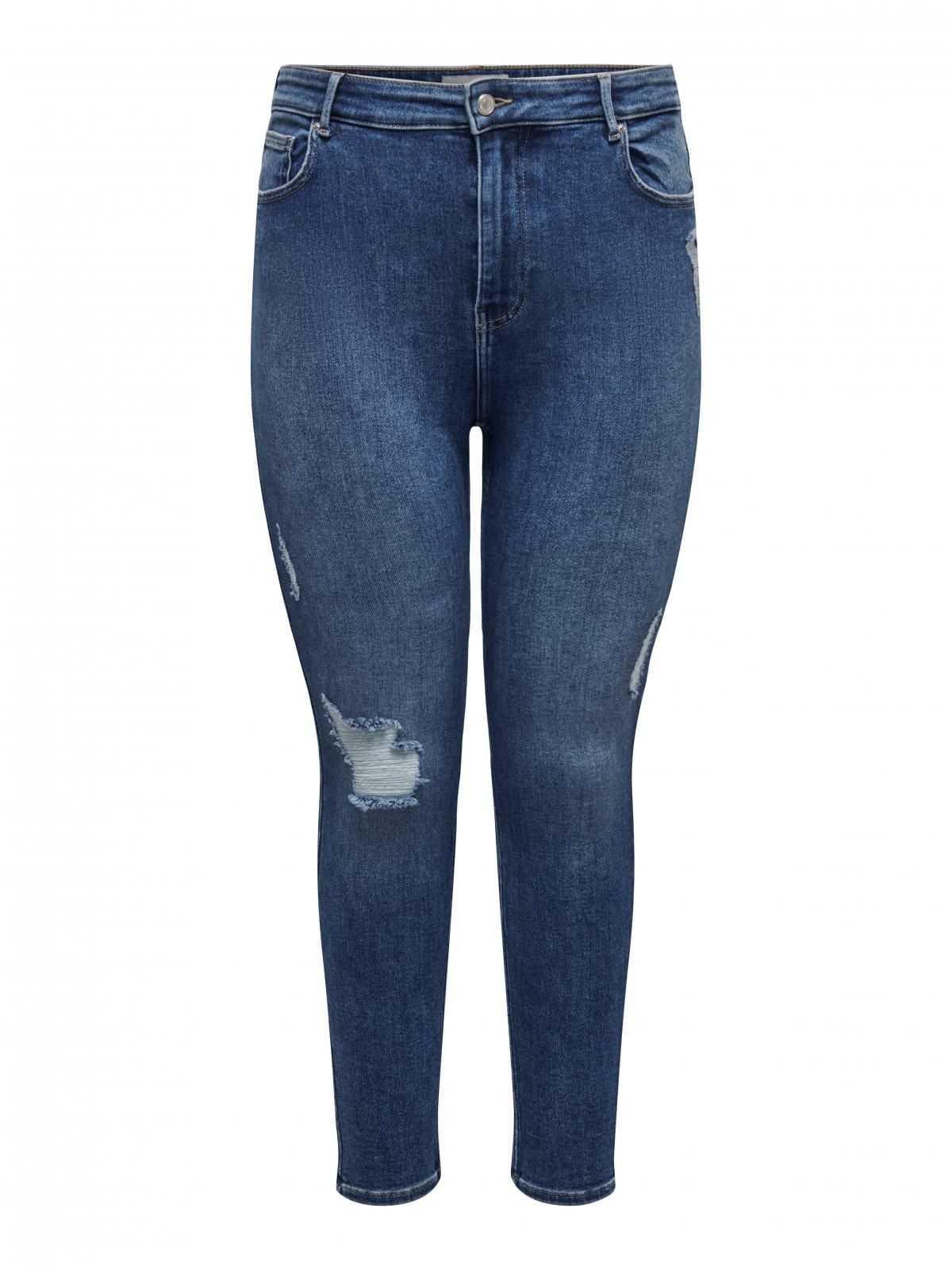 온리 하이웨이스트 중청 스키니핏 데님 팬츠 15301297_2115 BLUE / MEDIUM BLUE DENIM - 상세 이미지 3