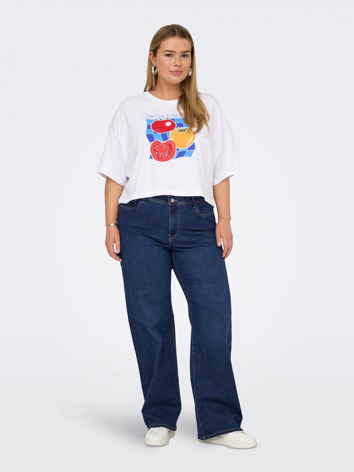 온리 빅사이즈 미드웨이스트 와이드핏 청바지 15356495_2114 BLUE / DARK BLUE DENIM - 상세 이미지 5