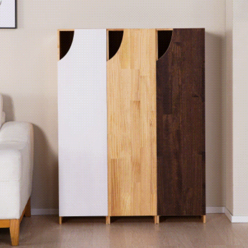 지비노 원목 틈새 장식장 4단, 300x300x1200, 내추럴