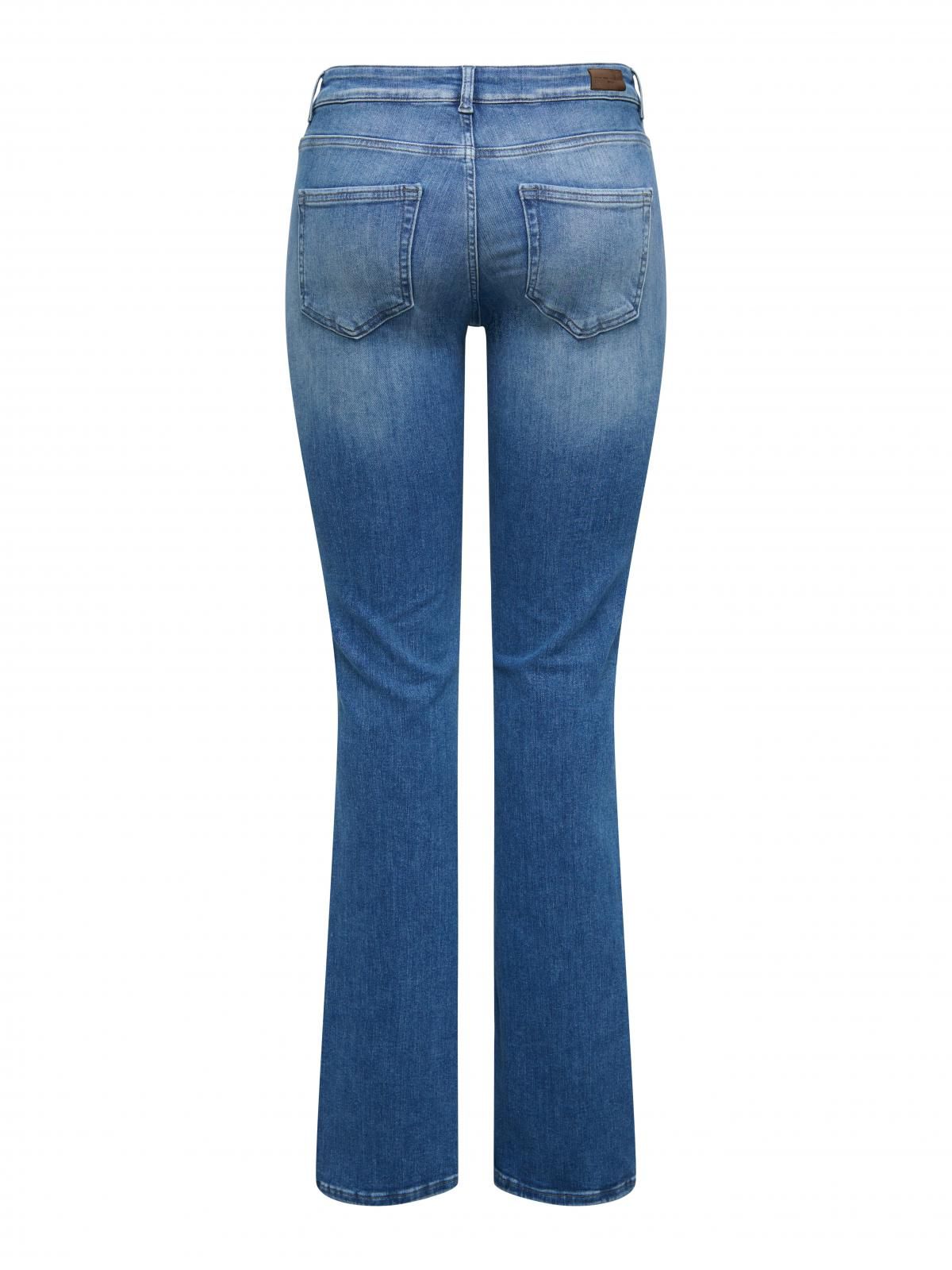 온리 데님 미드웨이스트 플레어핏 청바지 15366665_2115 BLUE / MEDIUM BLUE DENIM - 상세 이미지 4