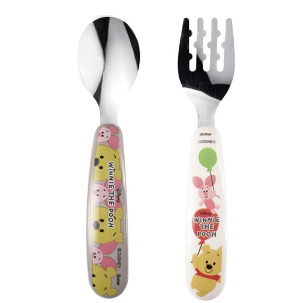 곰돌이 푸 스테인레스 스푼 포크 13cm - 상품 이미지