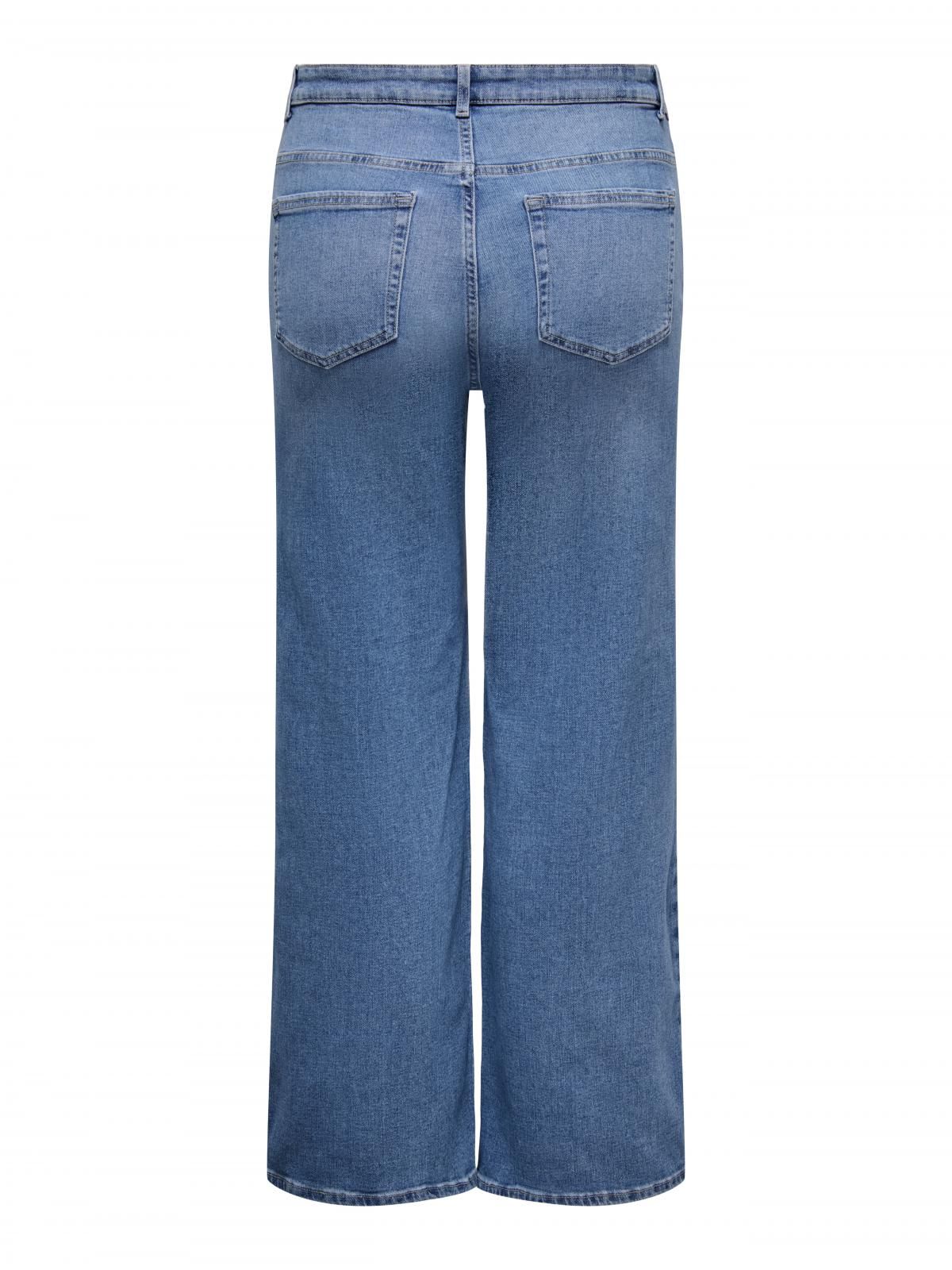 온리 빅사이즈 하이웨이스트 와이드핏 청바지 15355016_2116 BLUE / LIGHT BLUE DENIM - 상세 이미지 4