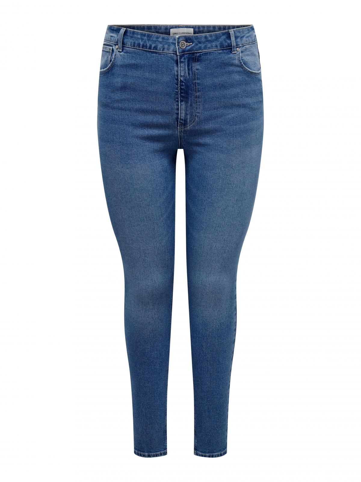 온리 플러스사이즈 하이웨이스트 스키니핏 진 15310450_2116 BLUE / LIGHT BLUE DENIM - 상세 이미지 3