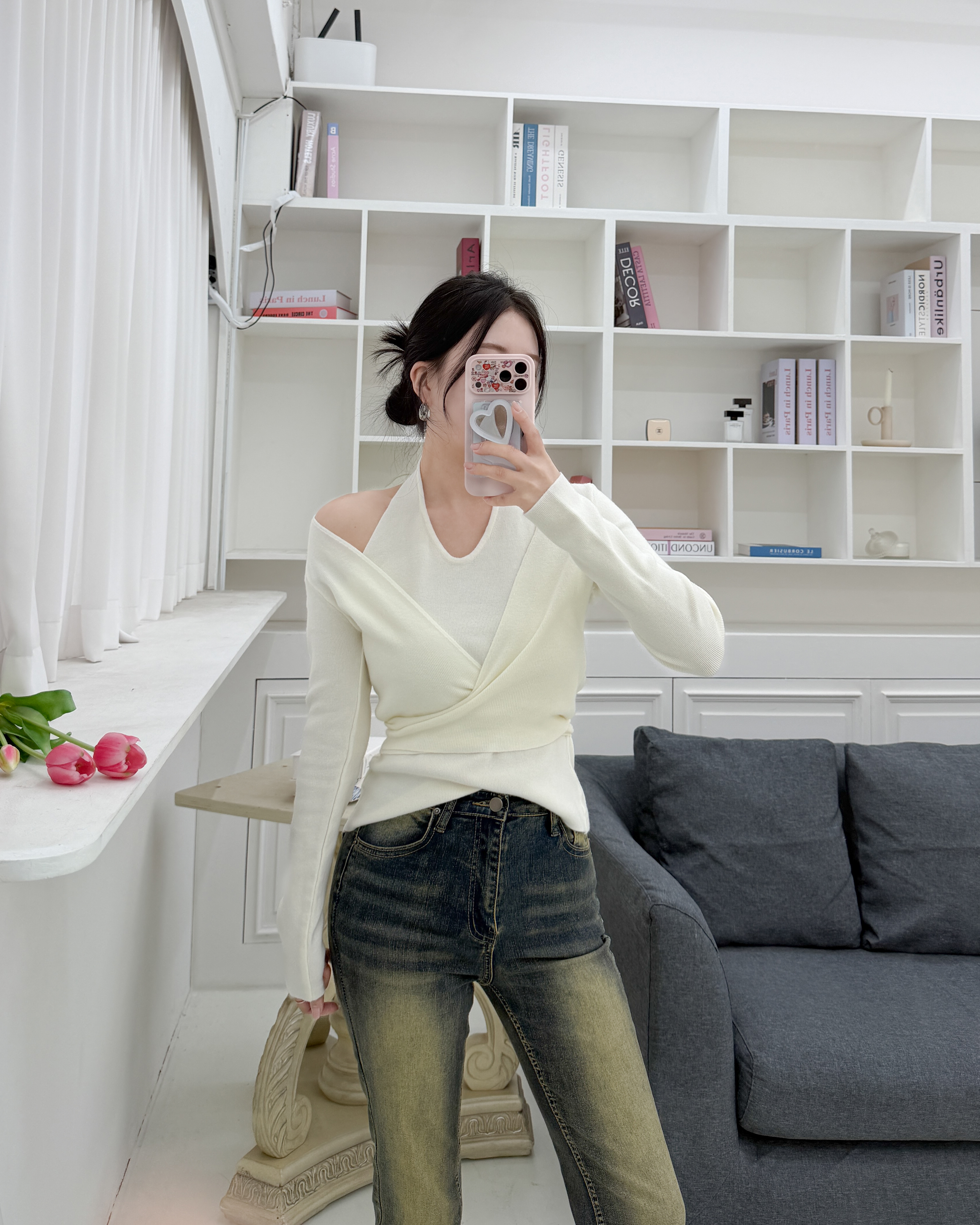 세미부츠컷청바지 진청코디 흑청바지 이미지 7