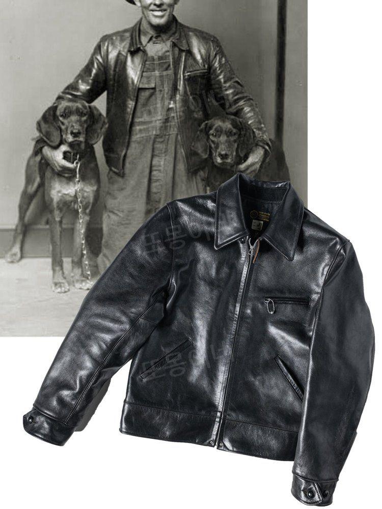 브론슨 BRONSON LOT381 말가죽 코삭 재킷 탑 레이어 짧은 코트 검정 M - 상세 이미지 5