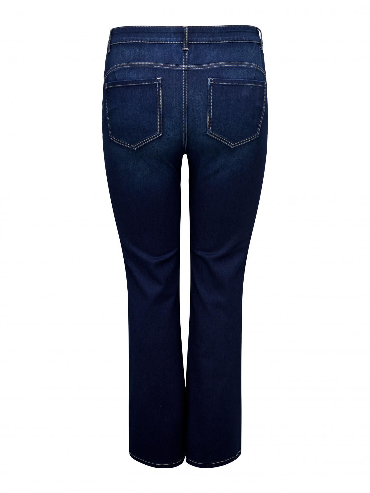 온리 플러스사이즈 데님 플레어핏 청바지 15348284_2114 BLUE / DARK BLUE DENIM - 상세 이미지 4