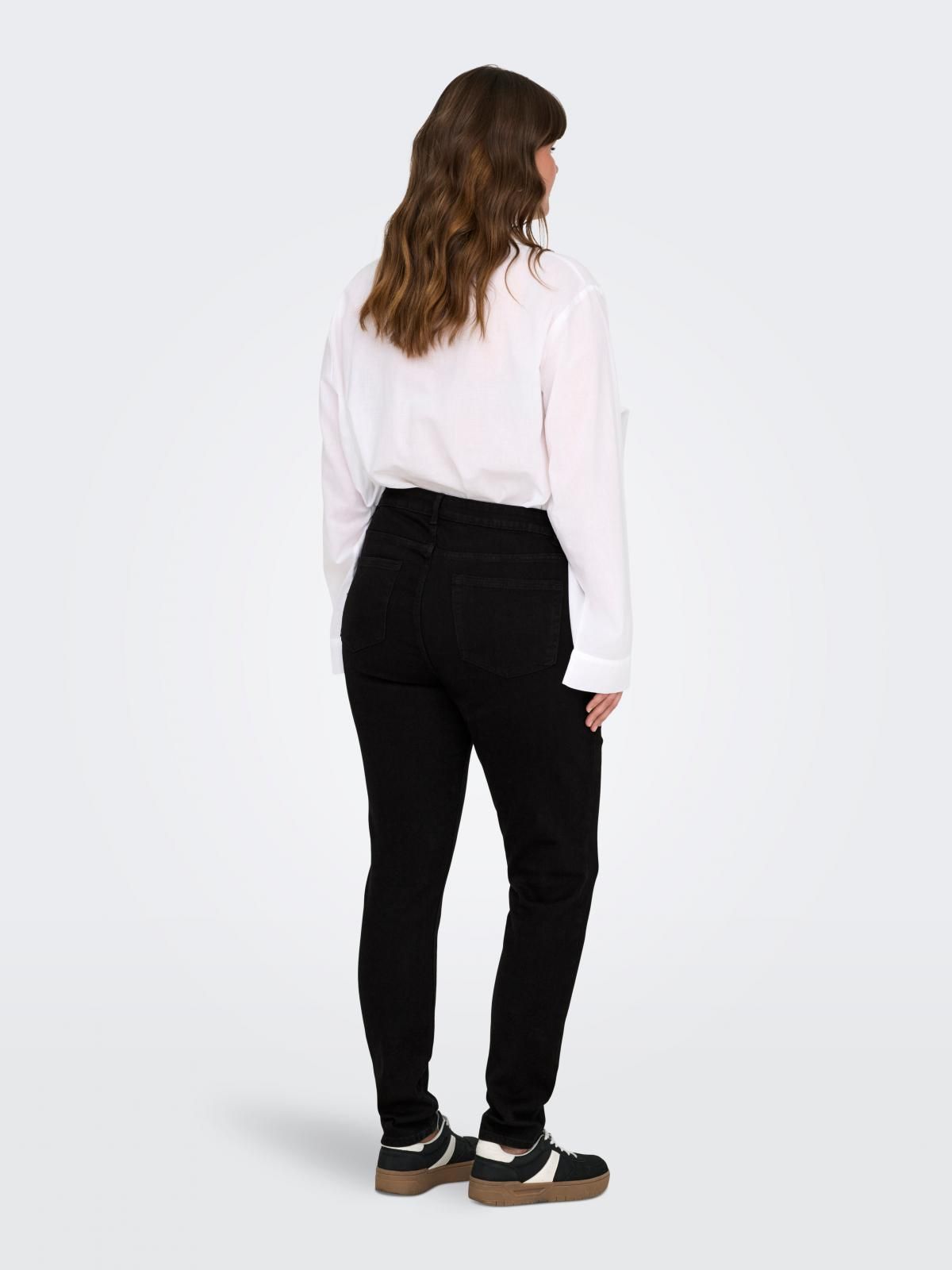 온리 플러스사이즈 스키니핏 데님 블랙 진 15355014_2161 BLACK / BLACK - 상세 이미지 2