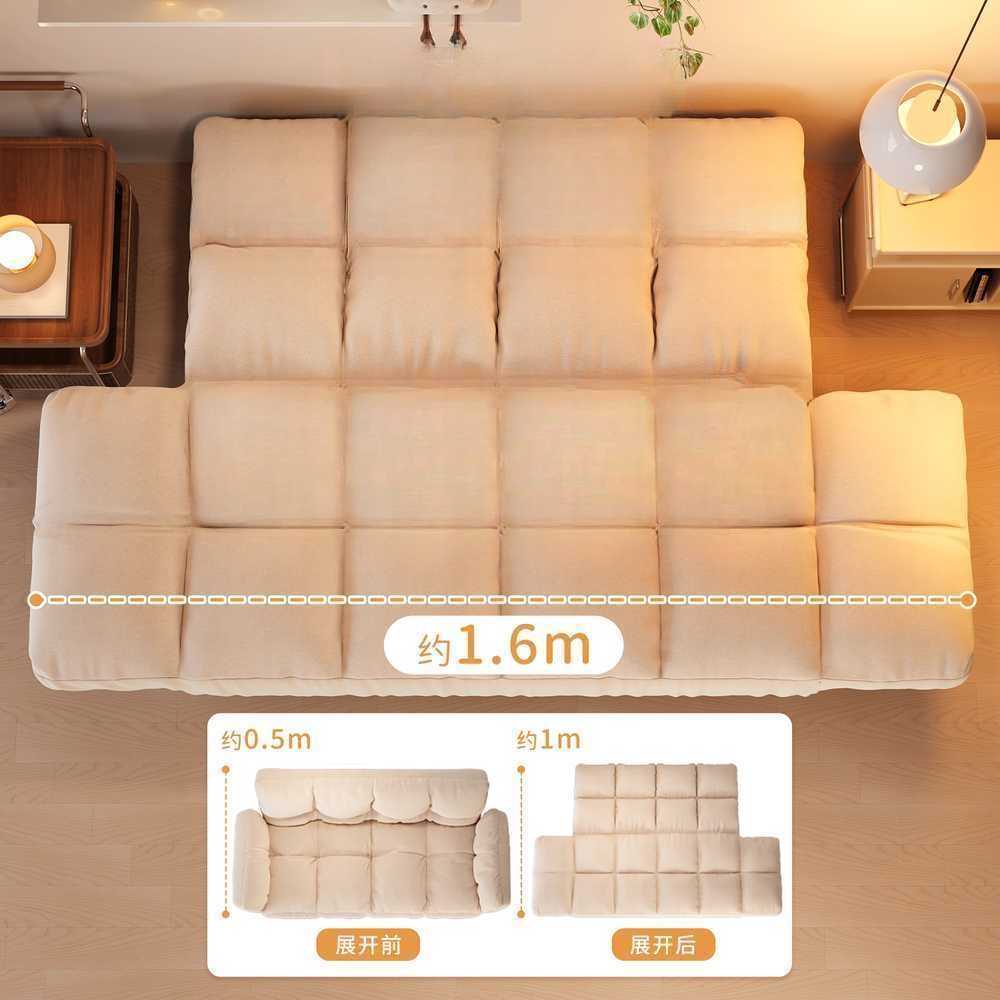 패브릭 소파 원룸 맞춤 포근한 컴팩트 휴식용 체어 옐로우 125cm (쿠션 2개) - 상세 이미지 4