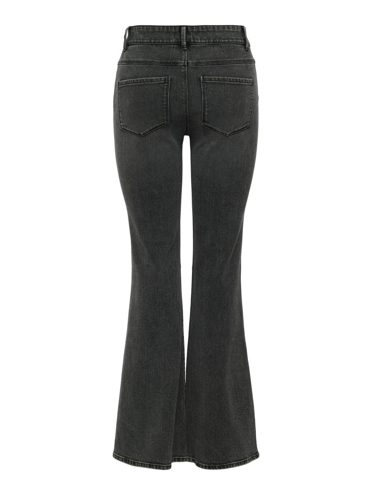 온리 블랙 데님 하이웨이스트 플레어핏 진 15365665_8183 BLACK / WASHED BLACK - 상세 이미지 2