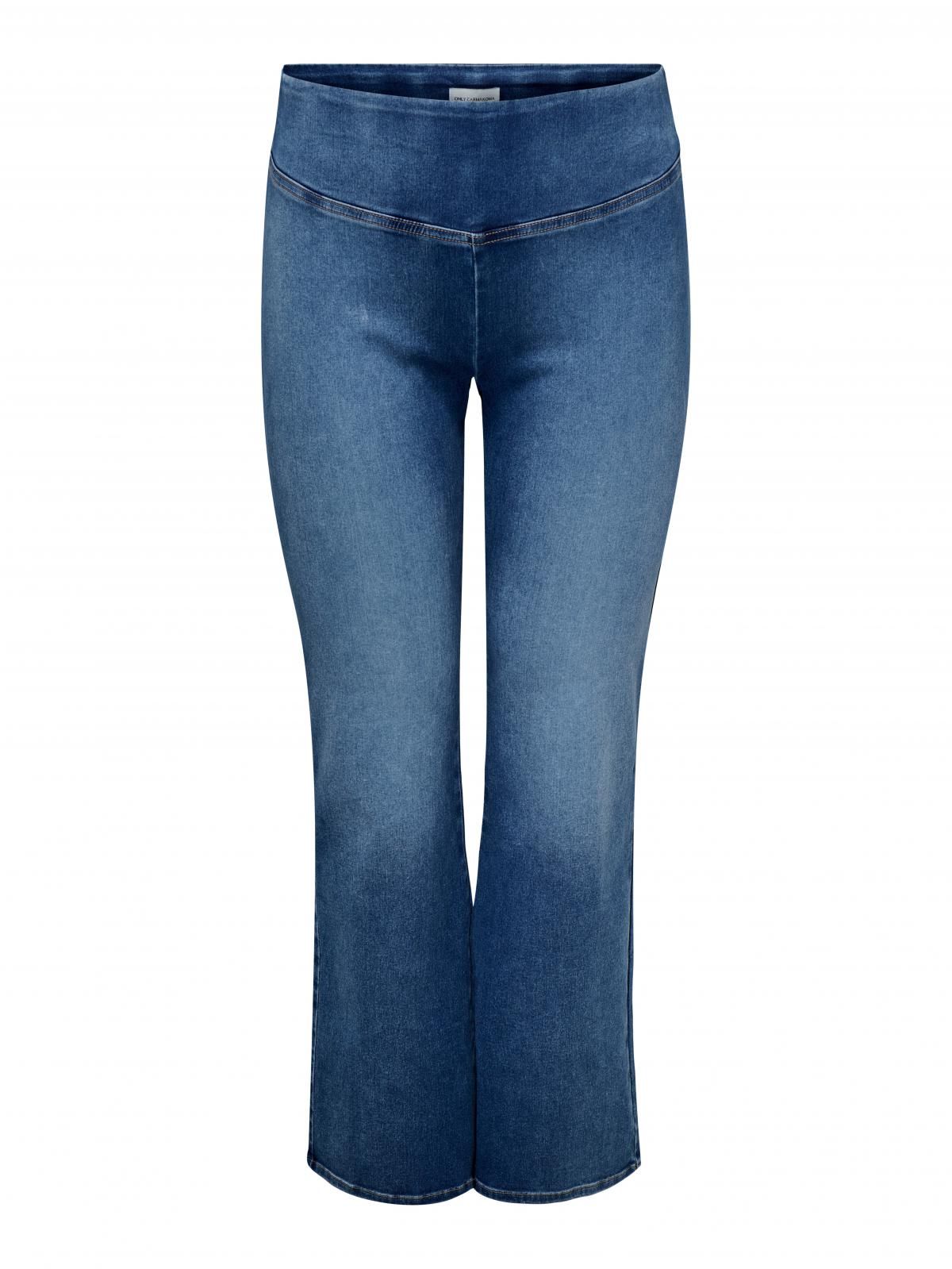 온리 하이웨이스트 플레어핏 데님 팬츠 15348262_2115 BLUE / MEDIUM BLUE DENIM - 상세 이미지 3