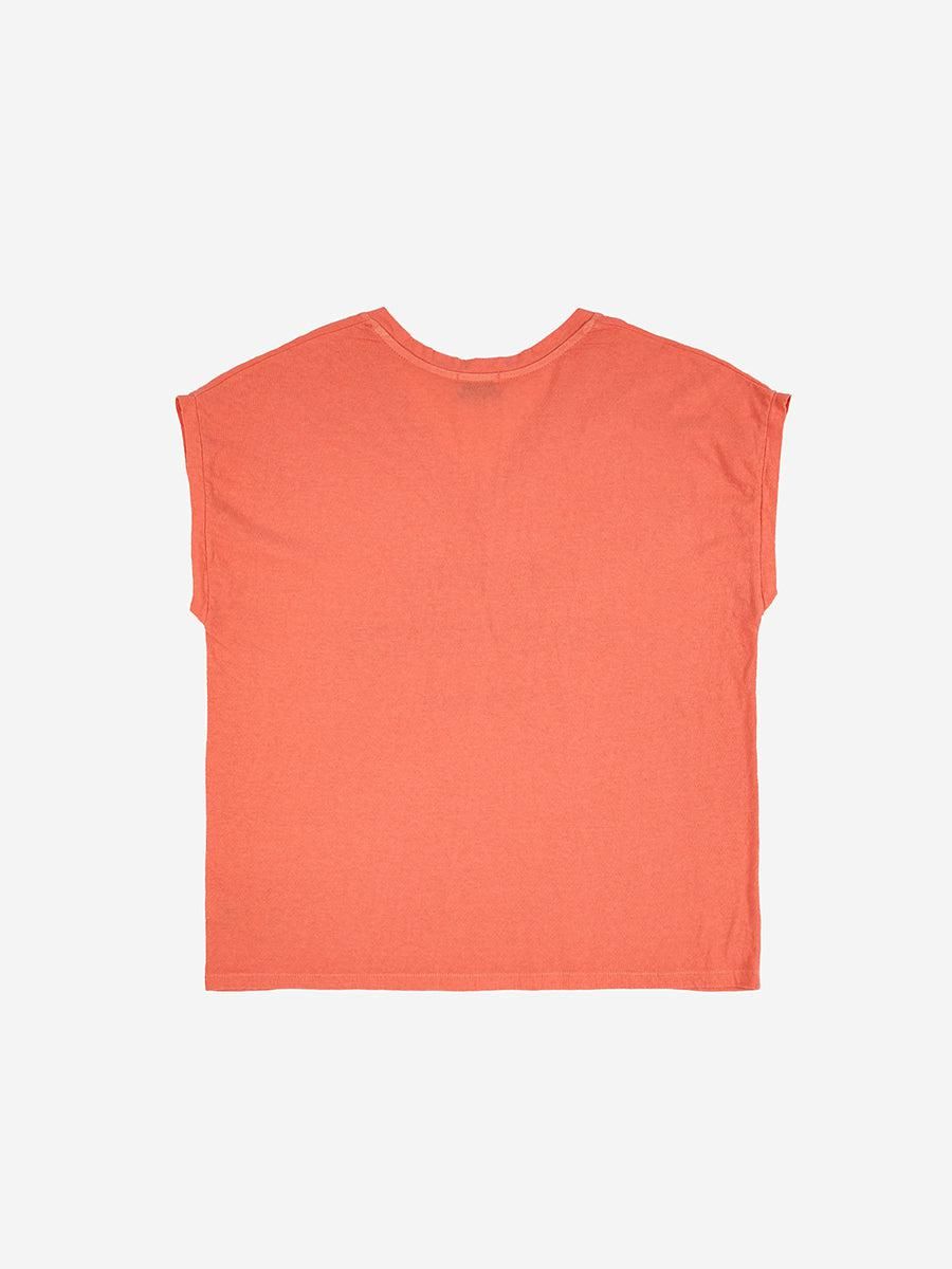 보보쇼즈 오가닉코튼 텍스트 V넥 반팔 티셔츠 122TD006 ONE COLOR - 상세 이미지 3