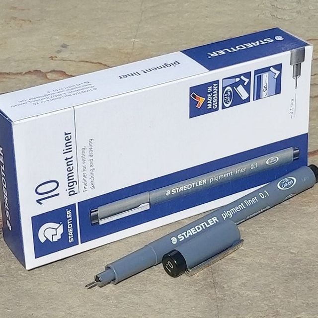 스테들러 0.1mm Fineliner pigment liner 블랙 1다스 - 상품 이미지