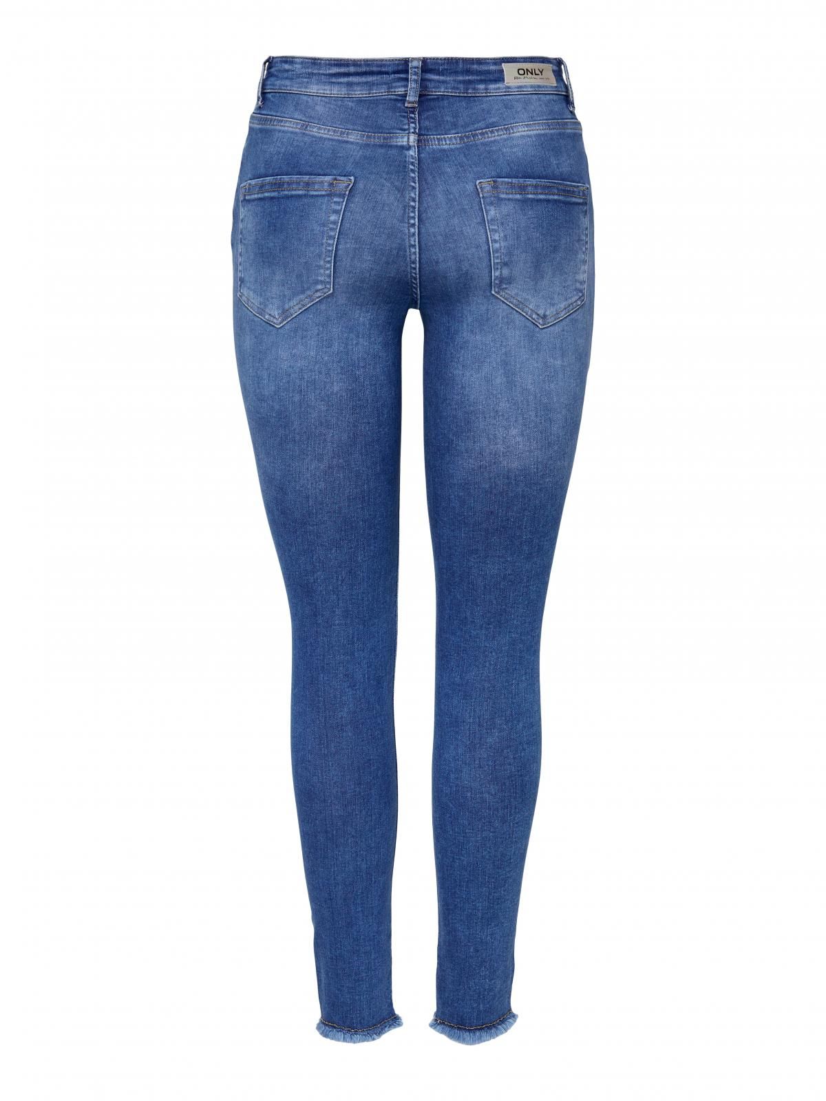 온리 슈퍼스트레치 미드웨이스트 스키니핏 진 15195681_2115 BLUE / MEDIUM BLUE DENIM - 상세 이미지 4